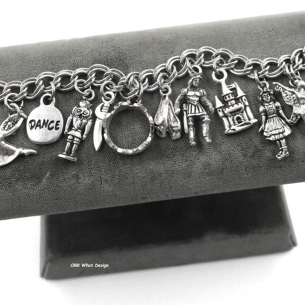 Nutcracker Charm Bracelet Mouse King Prince Christmas Story Ballet Dance Jewelry